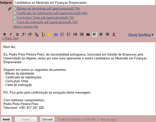 Exemplo De Email Formal Em Portugues Novo Exemplo 9578